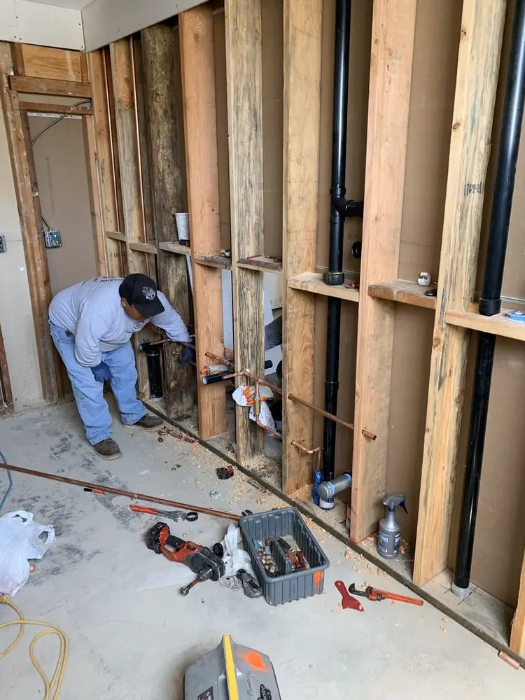 Commercial rough-in plumbing for Water Heater Replacement in Minden